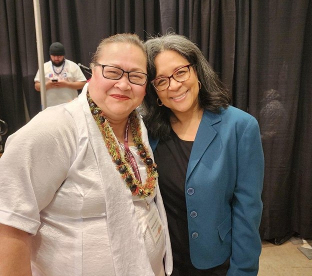 Congresswoman Strickland with Asia Pacific Cultural Center (APCC) Executive Director, Lua Pritchard 